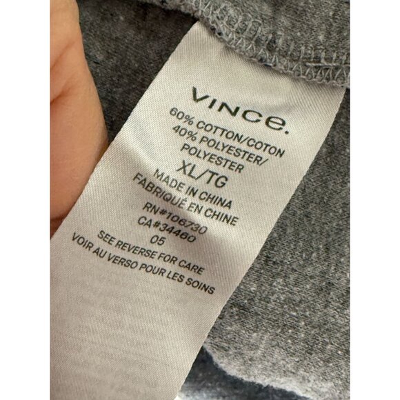 Vince Mens XL Gray & Navy Striped Hoodie Sweatshirt Casual Wear - Picture 9 of 9